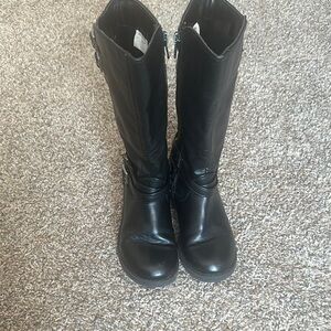 Girl Black Knee-High Boots